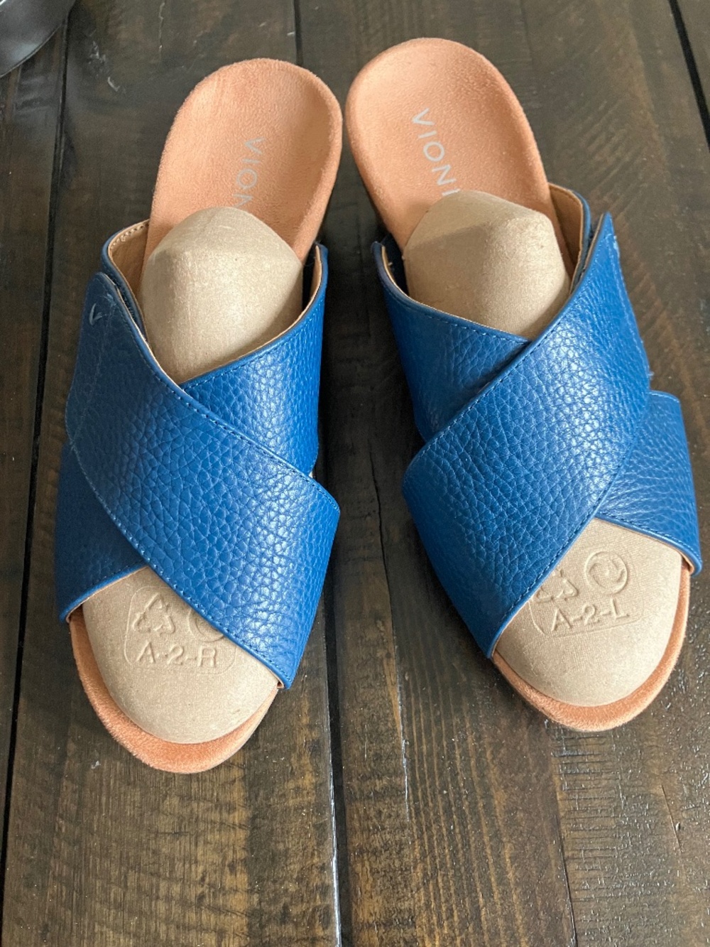 Vionic Leather Wedge Sandals - Leticia